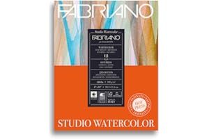 Fabriano Studio Watercolor Pad, Hot-Press, 8" x 10", 140 lb., 12 Sheets