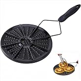 YXYFDC 7.5 Inch Budare Arepa Grill Compatible With Gas &amp; Stovetop | Perforated surface creates crispy arepas, tostadas &amp; flatbreads.budare for arepas for indoor cooking and outdoor camping