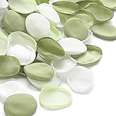 Floroom 300pcs Rose Petals Sage Green Elf Green Faux Silk Flower Petals for Wedding Flower Girl Basket Aisle Scatter Dinner Table Centerpieces Party Confetti Bridal Shower Romantic Night Decoration