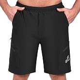 Sportneer Bike Shorts for Men: 3D Padded Lightweight Riding Biking Cycling Mountain Bike Shorts Men UPF 50+ Zipper Pockets