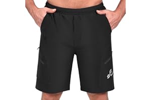 Sportneer Mens Mountain Bike Shorts 3D Padded MTB Bicycle Cycling Shorts Quick Dry Lightweight with Liner and Loose Fit