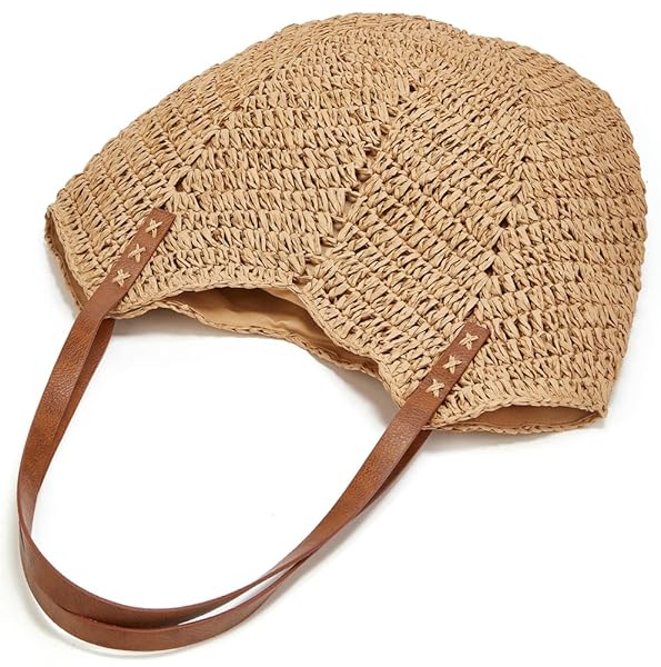 STRAW BAGS FOR WOMEN SUMMER BEACH WOVEN TOTE HOBO HANDBAG CASUAL STRAW SHOULDER BAGS FOR TRAVEL VOCATION