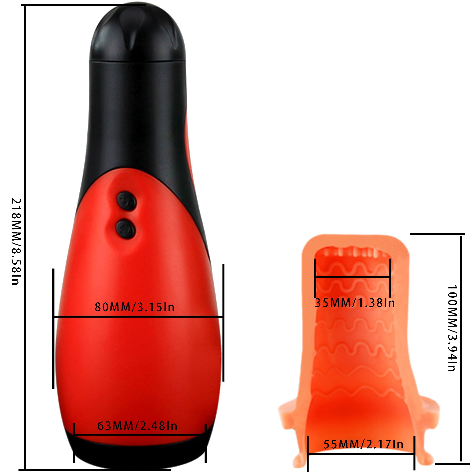 ViiNA AO Masturbatore di Fellatio Vibrante Ricaricabile Di Lusso Stimolatore del Glande (new)