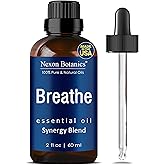 Breathe Essential Oil Blend 60 ml - Breath Sinus Relief with Menthol Oils - for Humidifiers, Diffusers, and Aromatherapy - Nexon Botanics