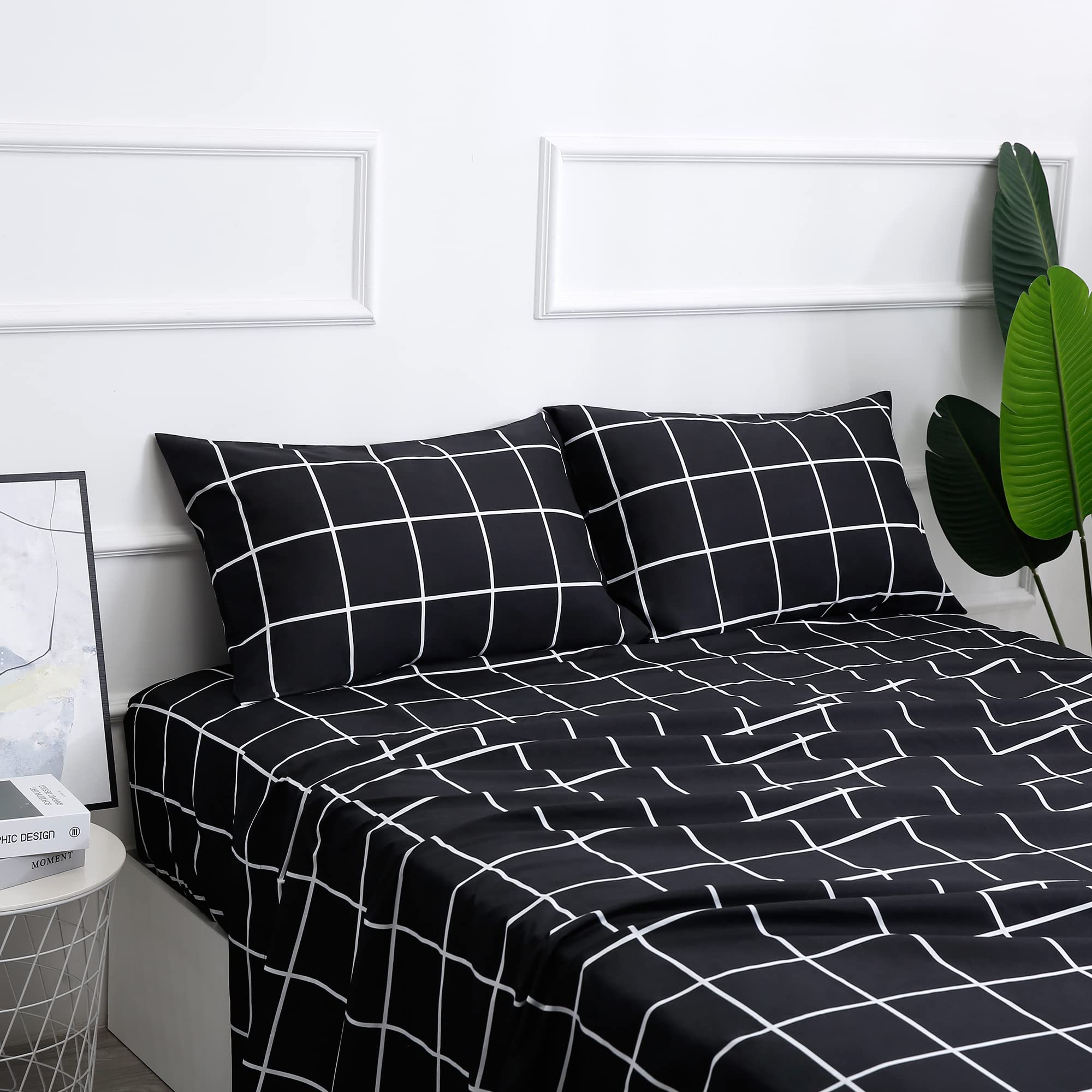 Bed Sheet Set 4 Pieces -Full Size-Soft Durable