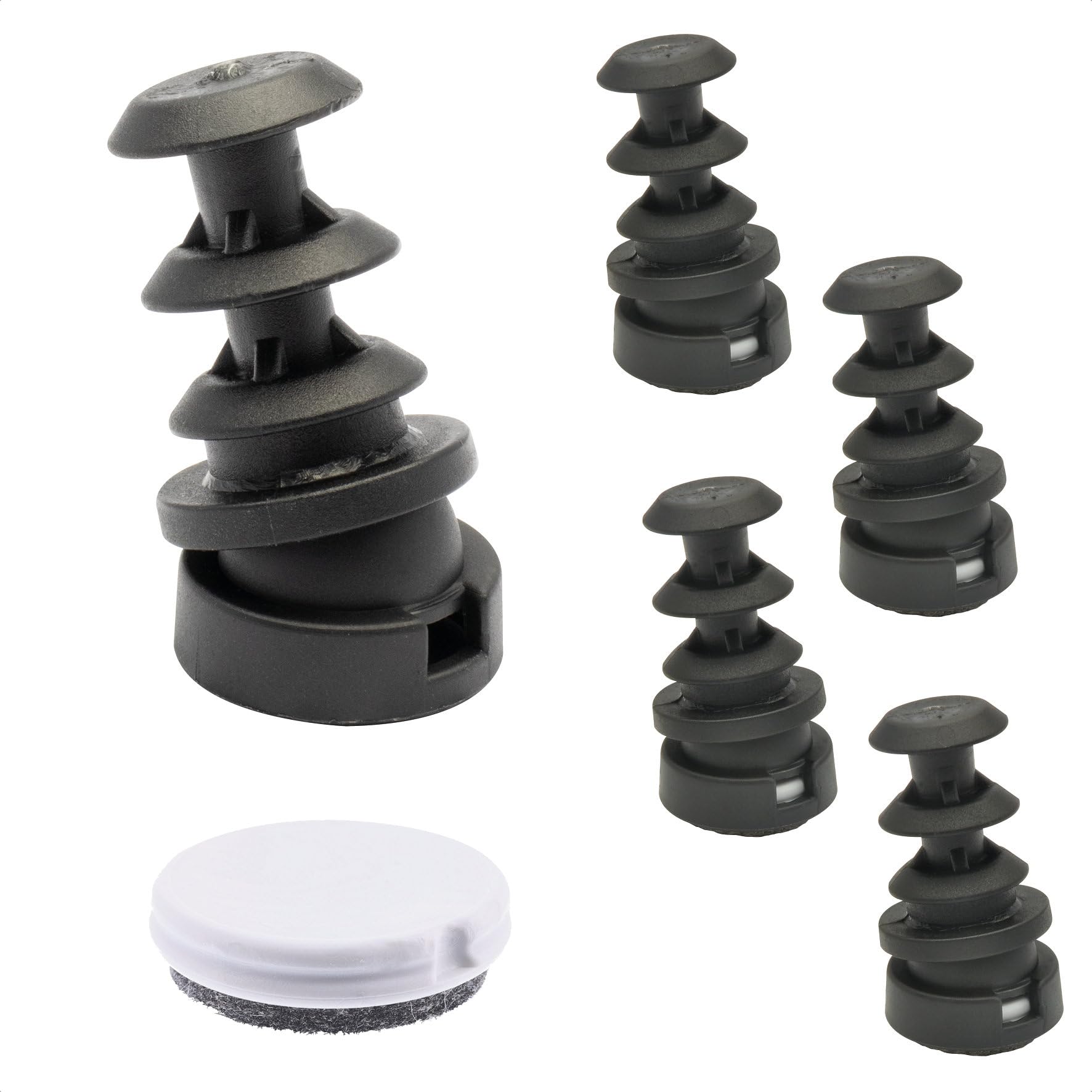 WAGNER QuickClick® chair glides reversible wool felt + plastic I 4pcs. set glides for insertion into round tubes - DUO - Inner diameter Ø 16 mm/outer diameter Ø 20 mm - Made in Germany - 15832200