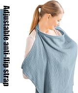 BRITECO Soft Cotton Breastfeeding Cover Multi-Use Nursing Privacy Scarf Canopy view 6