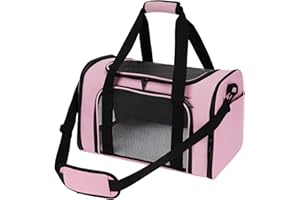 Pnimaund Pet Carrier Airline Approved Soft Cat Carriers for Medium Cats Small Cats, Dog Carriers for Small Dogs, TSA Approved Pet Carrier for Cats Dogs, Small Dog Carrier Puppy Carrier-Pink