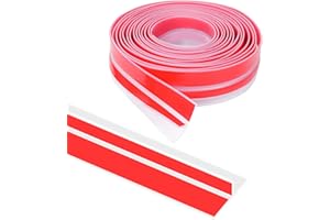 KIKERIKE Door Draft Stopper for Side of Door Frame 1.37 in x 20 Ft T-Shaped Silicone Weather Stripping Door Seal Strip Draft Blocker - Clear