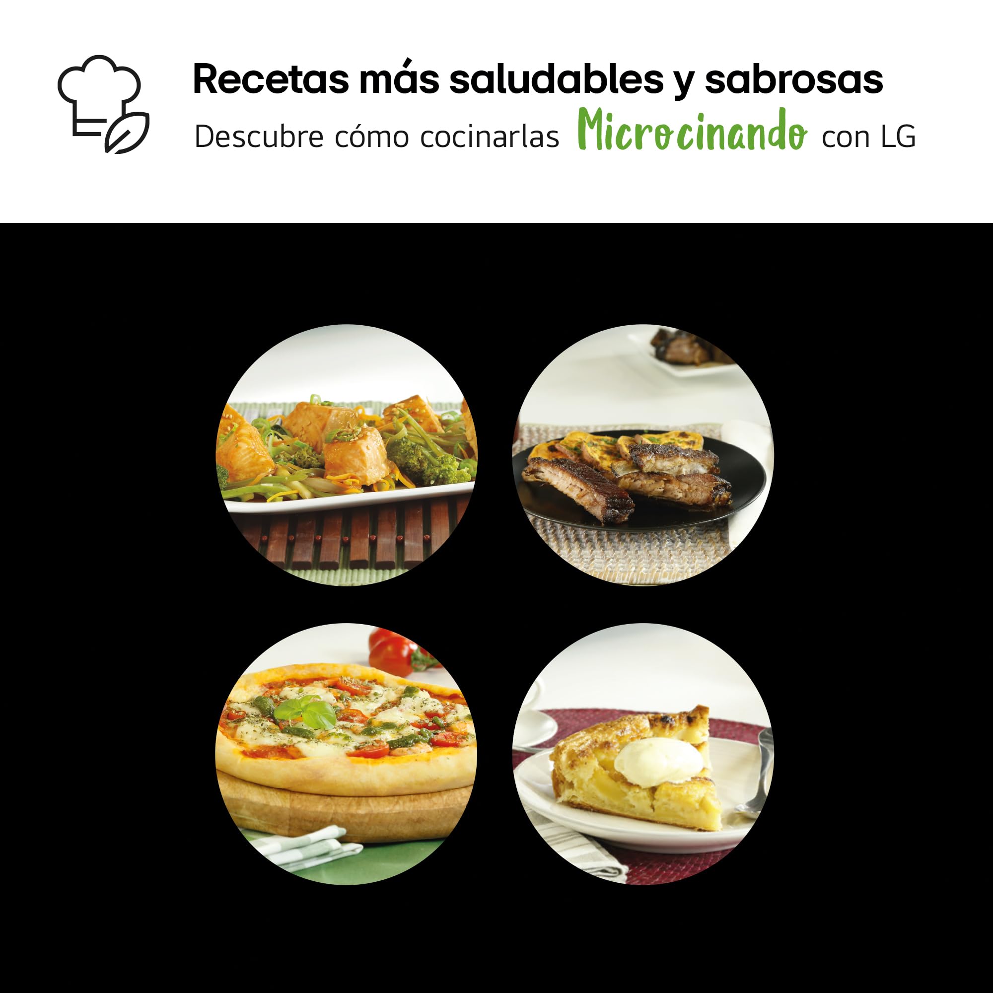 LG MH6535GIB Mikrowelle mit Grill 25L, 1000W, Grill mit 900W, Smart-Inverter-Technologie, Eco-Funktion, Schwarz 7
