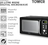 Tower Digital Microwave 800W 20L MagnaWave Black Chrome T24041BLK view 2