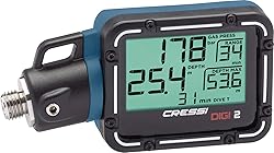 Cressi Digi2 Digital Depth & Pressure Gauges, Blue
