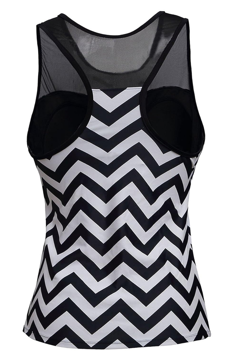 boldgal women's bathing swimwear sleeveless print beach top (black)