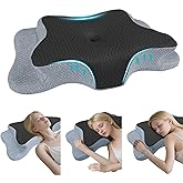 CHxxy Cervical Pillow for Neck Pain Relief, Memory Foam Pillows, Ergonomic Contour Bed Pillow, Soft for Side Sleep Stomach Sleeping and Back Sleepers