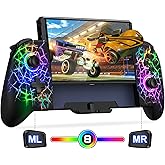 Switch Controllers, Hall Effect Joystick (No Drift) Switch Joypad for Nintendo Switch/OLED, Full-Size Grip Wireless Switch Pr