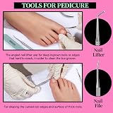 FANDAMEI 12pcs Nail Files Set Buffer Cuticle Remover Nipper Pusher Manicure view 5