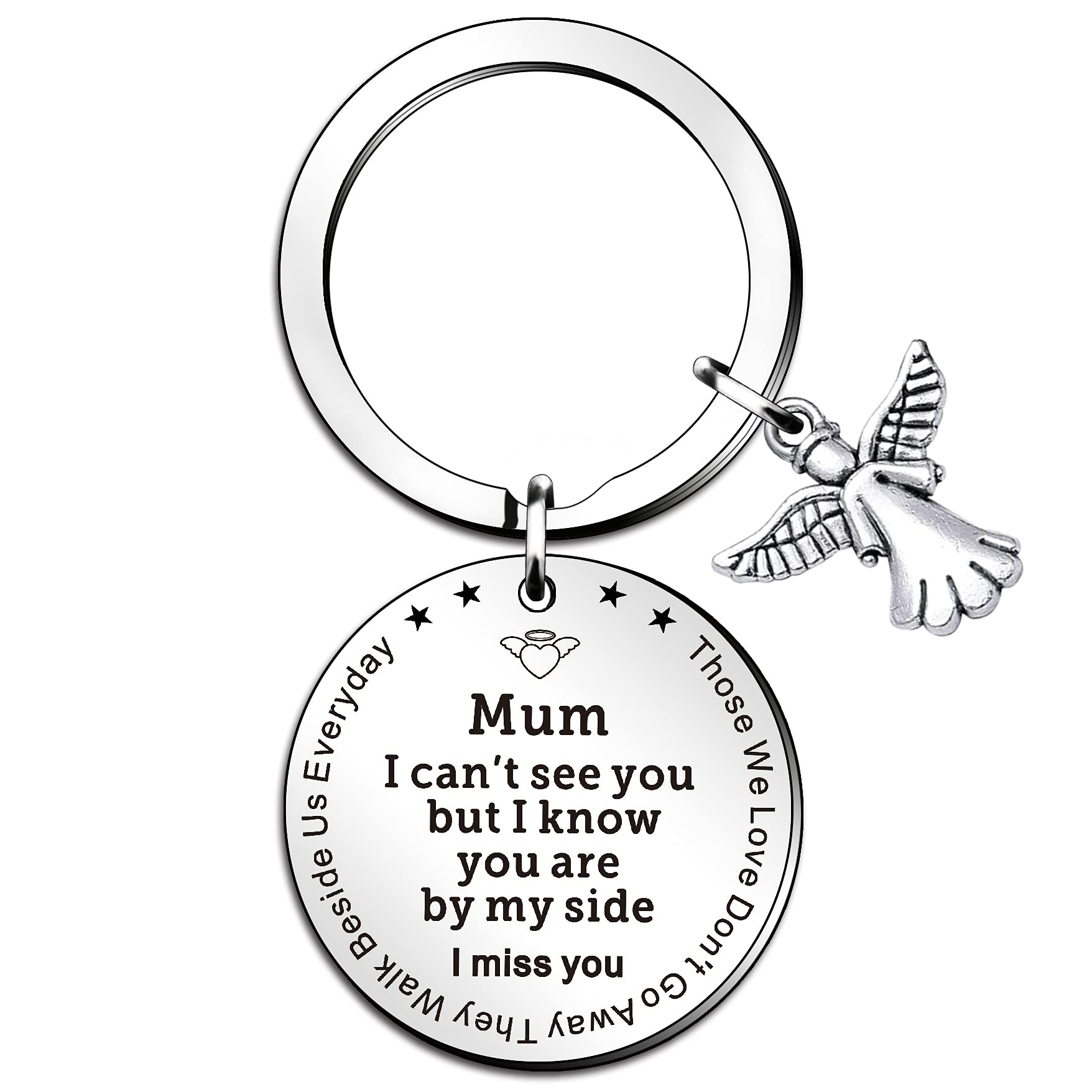 WTOPP Mum Memorial Gift Mummy Memorial Keyring Sympathy Keychain in Memory of Mother, Memorial Gift for Loss of Mum