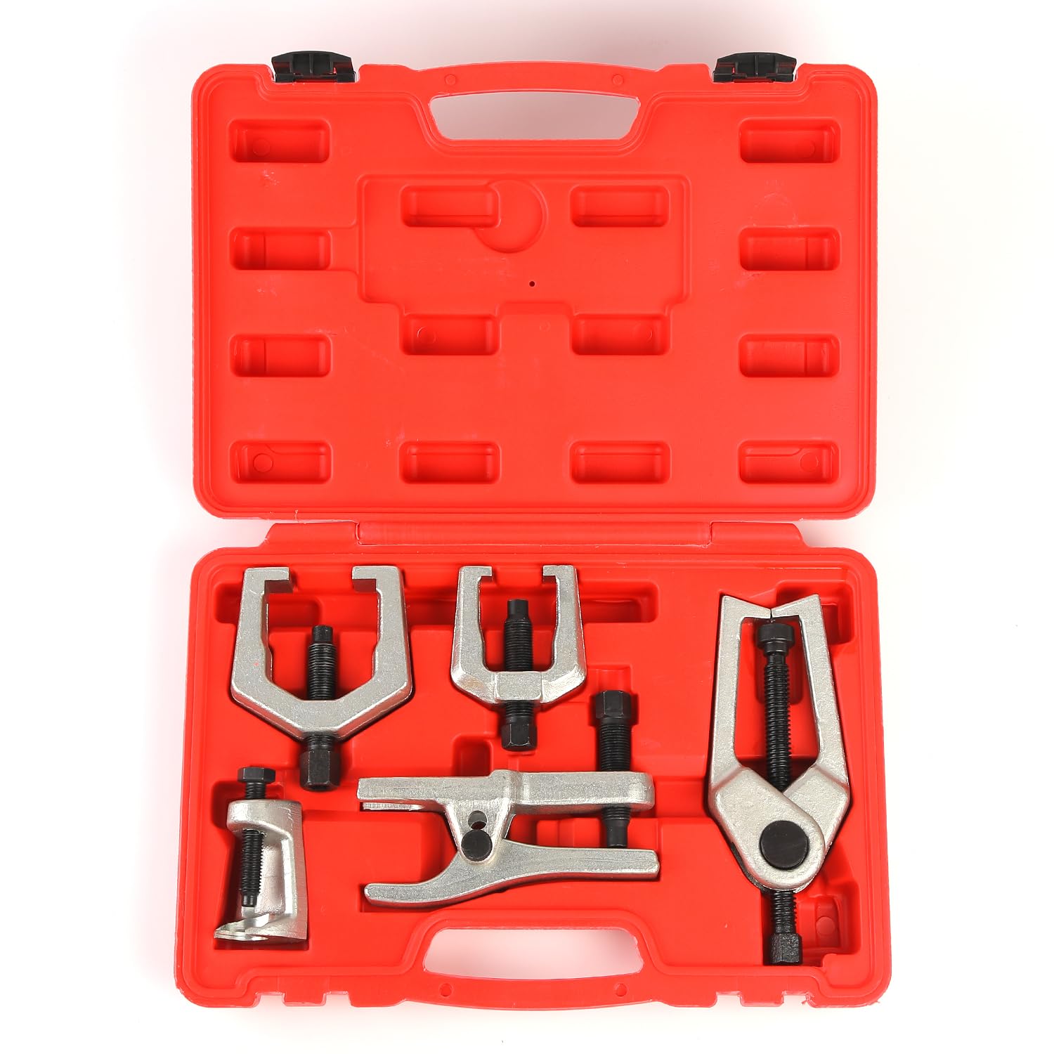 Photo 1 of Yonligonju 5pc Ball Joint Separator, Splitter Removal Kit, Ball Joint Removal Tool Set Pitman Arm Puller, Tie Rod End Tool Set for Front End Service(red)