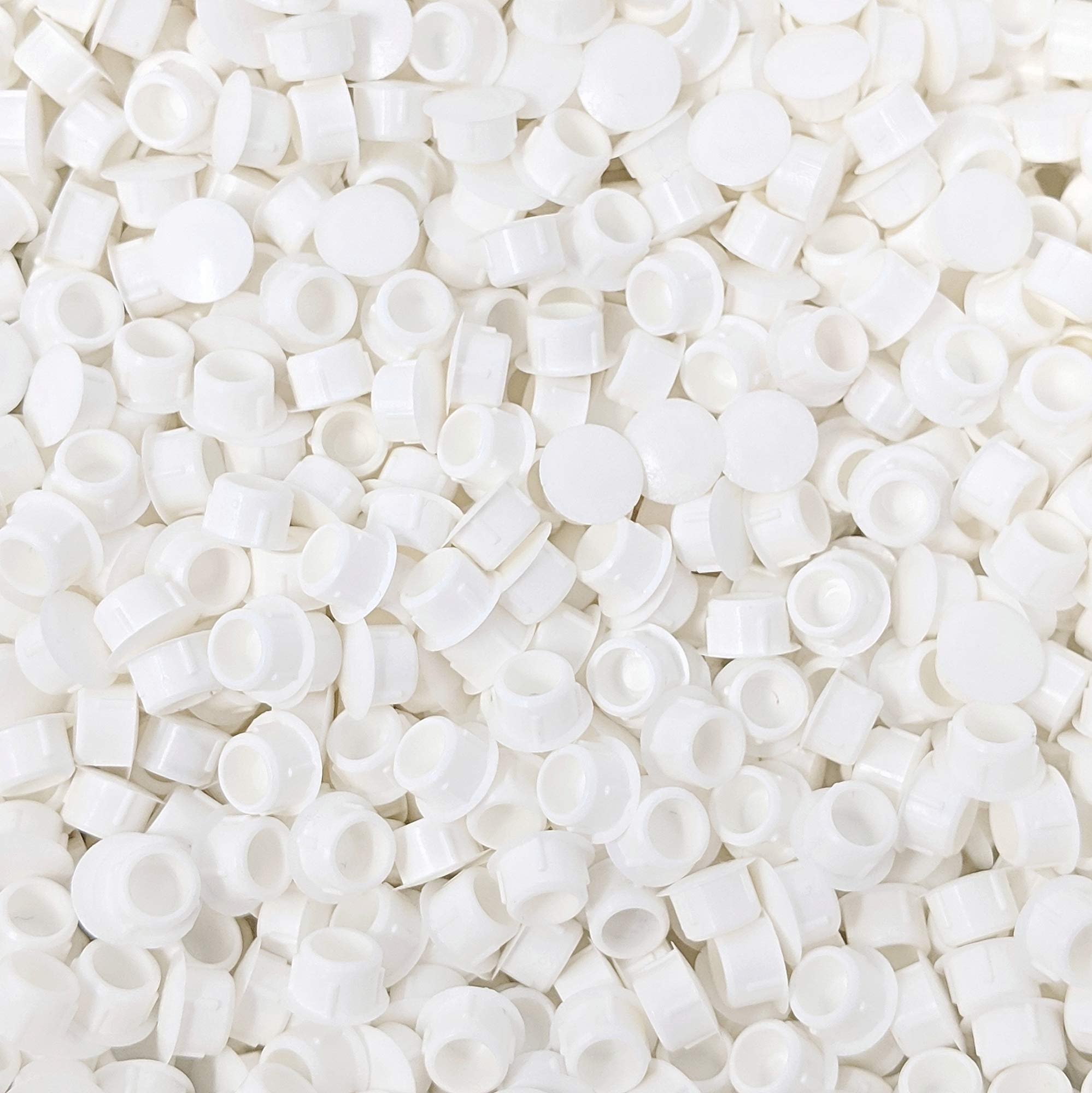 M10 Plastic Hole Plugs (Pack of 50, White) - Made in Germany