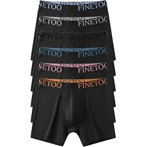Men’s Boxer Briefs Cotton Moisture-Wicking Breathable Underwear 6 Pack | No Rode-Up, Hormone-Friendly, 3D U-Pouch, Tag-Free D