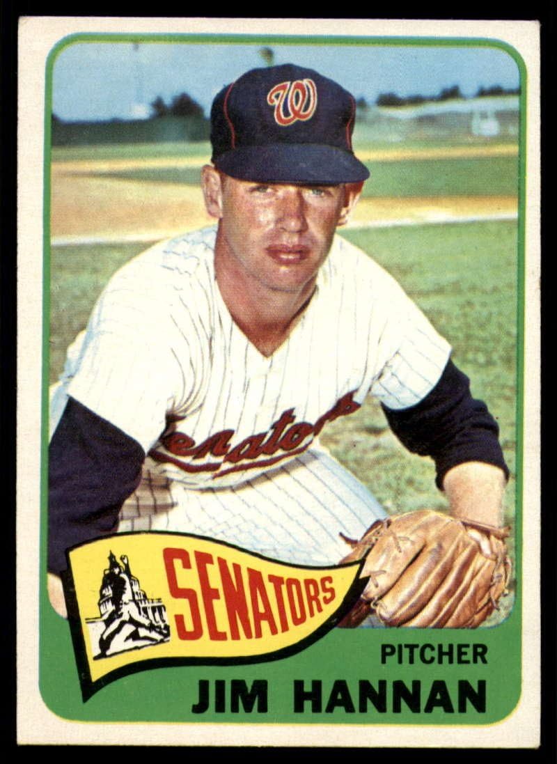 Baseball MLB 1965 Topps 394 Jim Hannan EX/NM Senators