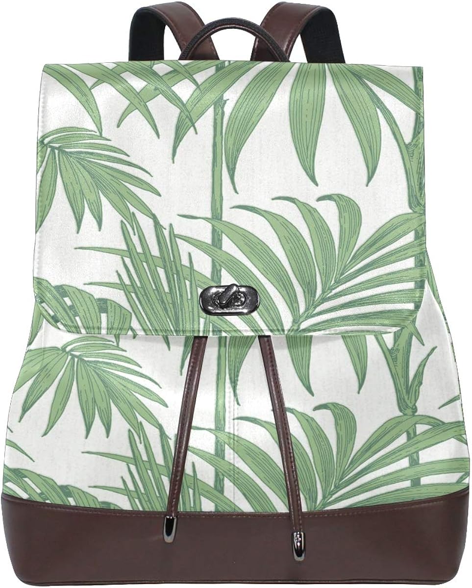 Julien Macdonald Honolulu Wallpaper Palm Green Leather Travel Backpack