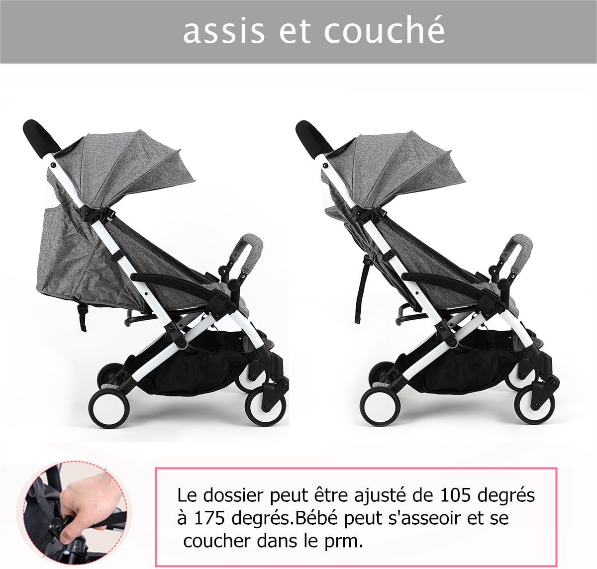 poussette canne allongée