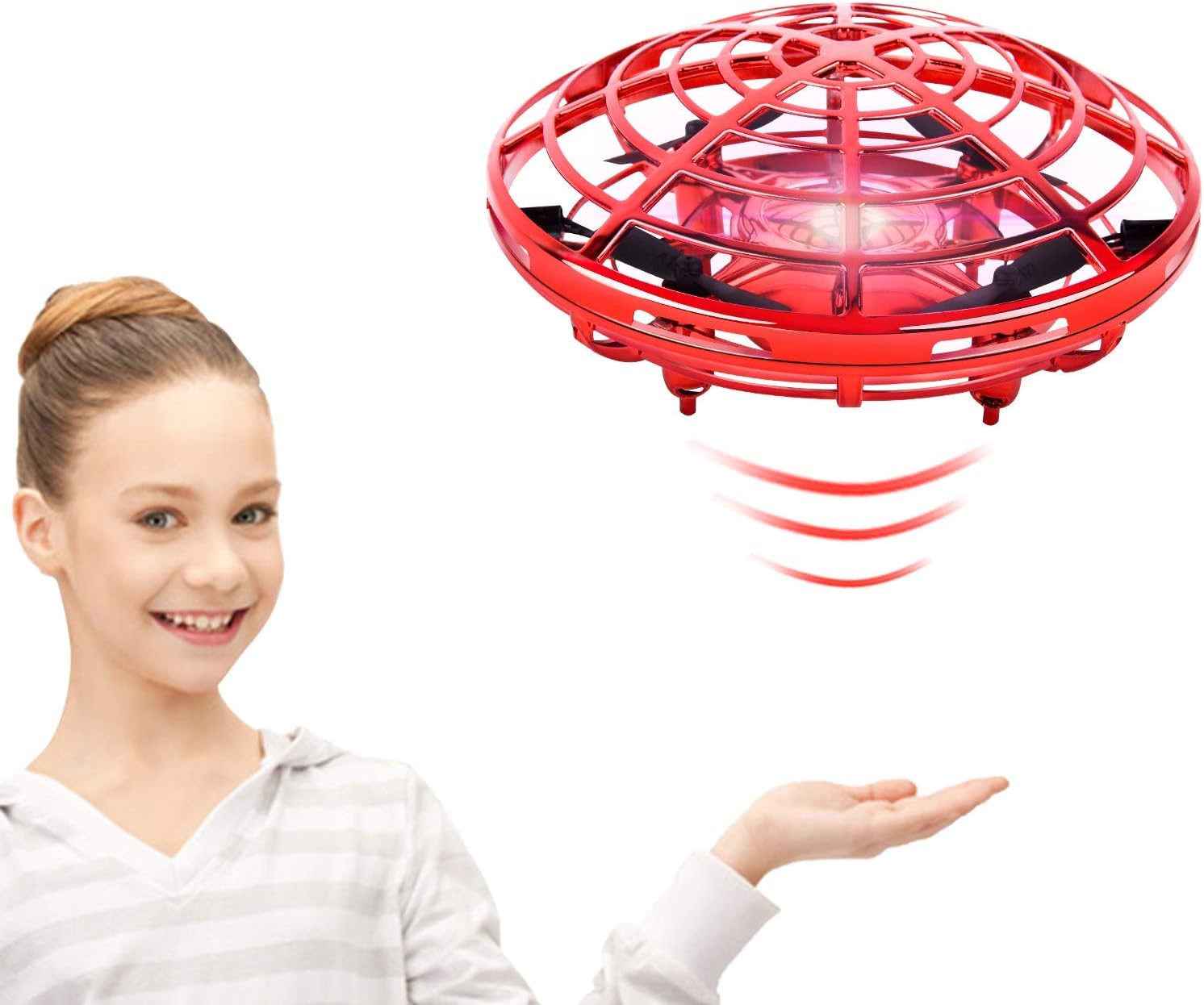 Boys Toys Flying Toys for Kids,Scoot Hands Free Mini Flying Ball Drones with Light and 360°Rotating,Easy Operated Indoor UFO Toys for 3 12 Year Old Boys or Girl
