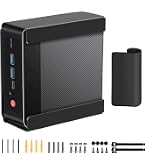 Yaotieci Supporto In Metallo Per Mini PC Beelink: SER6/SER8/EQR6, Montaggio VESA/Parete/Sotto Scrivania, Con Gestione Cavi (Nero) - 2