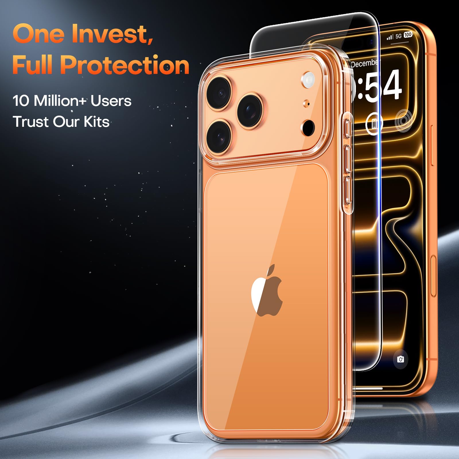 TAURI for iPhone 17 Pro Max Case, Full Camera Protection, Anti-Yellowing Military-Grade Protection Shockproof Slim Phone Case for iPhone 17 ProMax, Clear