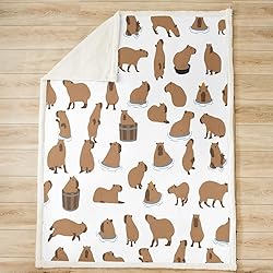 Capybaras Fuzzy Blanket Throw 50"x60" Cute Animals