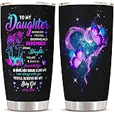 Vutieso Daughter Gifts From Mom, Daughter Gift Tumbler 20oz, Gifts For Daughters From Mother, Daughters Graduation Christmas Birthday Gift From Mom