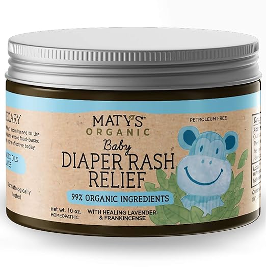 Maty's Organic Baby Diaper Rash Relief, Heals with Lavender, Aloe