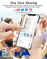 Gulloe 512GB iPhone Flash Drive for Photos, Memory