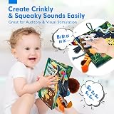hahaland Jungle Tails Sensory Soft Book for Babies 10 Texture Pages Crinkle view 6