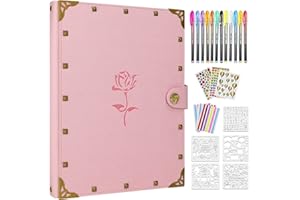 ZEEYUAN Mothers' Day Gift Scrapbook Album for Mom, Leather Photo Album Journal Scrap Book Family Scrapbook Gift for Mom Grandma