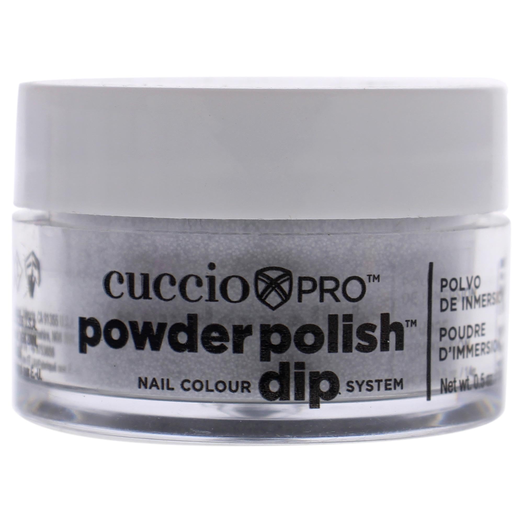 Cuccio - Pro Powder Polish Nail Colour Dip System - Silver Glitter - for Women - Nail Powder - 0.5 oz