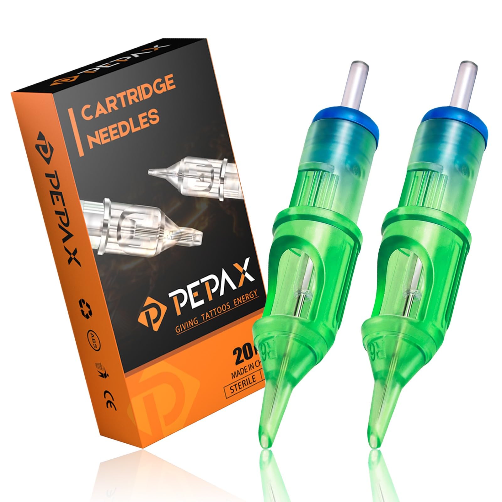 PEPAX Tattoo Cartridge Needles - 20pcs 1209RS for Tattoo Artists