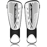 Upgraded Soccer Shin Guards for Kids Youth Adults, CE Certified AirsFish Shin Guard Sleeves Protection Gear for Boys Girls Soccer Games EVA Cushion Reduce Shocks and Injuries