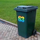 Sara Prints Pack of 3 Numbers for Dustbins 17 cm Self Adhesive Waterproof view 5