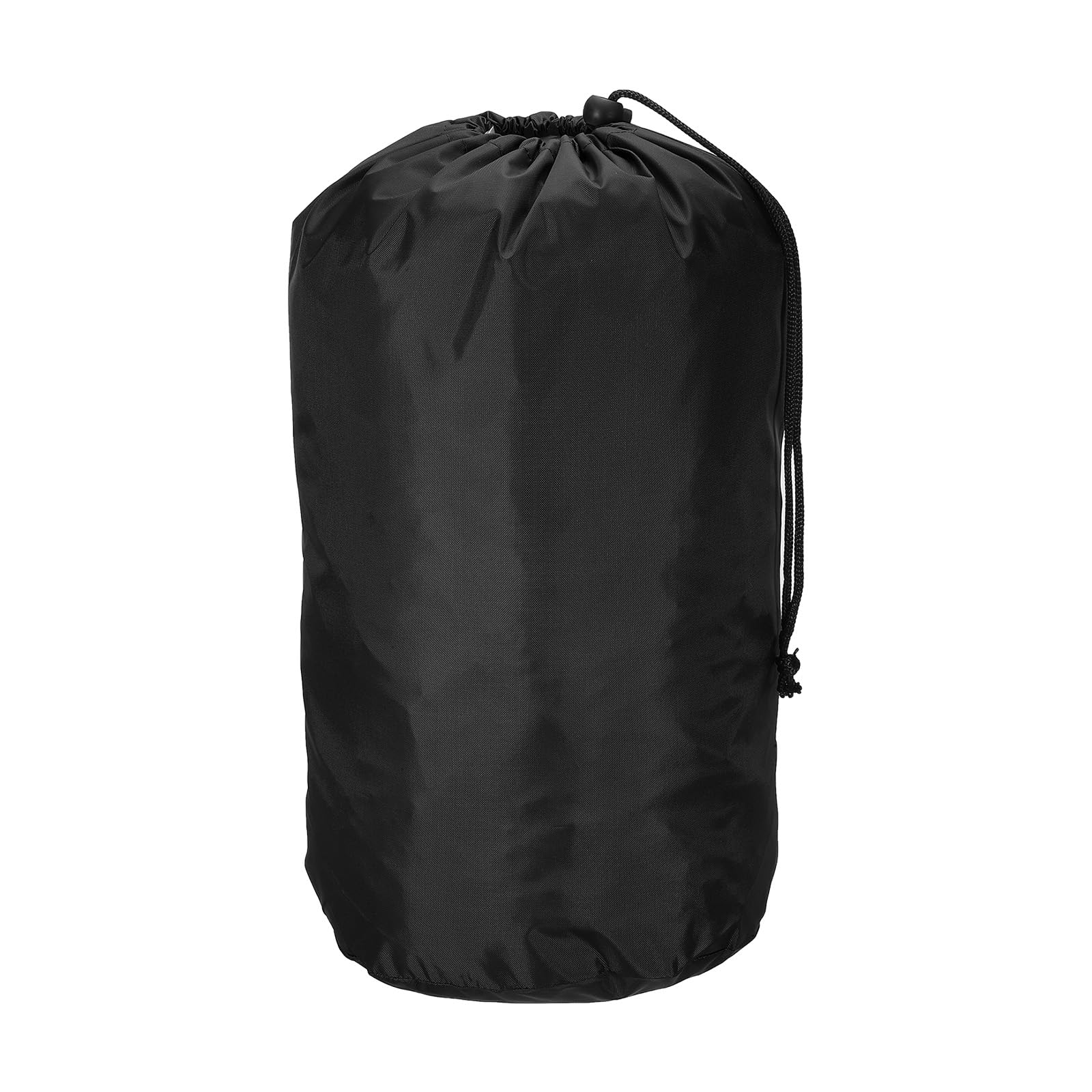 Photo 1 of PATIKIL Stuff Sack, 8 x 14 Inch Waterproof Outdoor Storage Sack Portable Drawstring Dust Flap Bag for Camping, Black