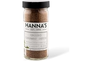 HANNA'S GOURMET Hanna's Caraway Seeds Ground, Premium Quality, 4 fl oz Jar