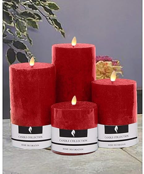 velas aromaticas decorativas con aroma a rosa tamano de vela de 4 5 x 2 0 in 3 5 x 2 0 in 3 0 x 2 0 in y 2 0 x 2 0 in juego de 4 de marigold