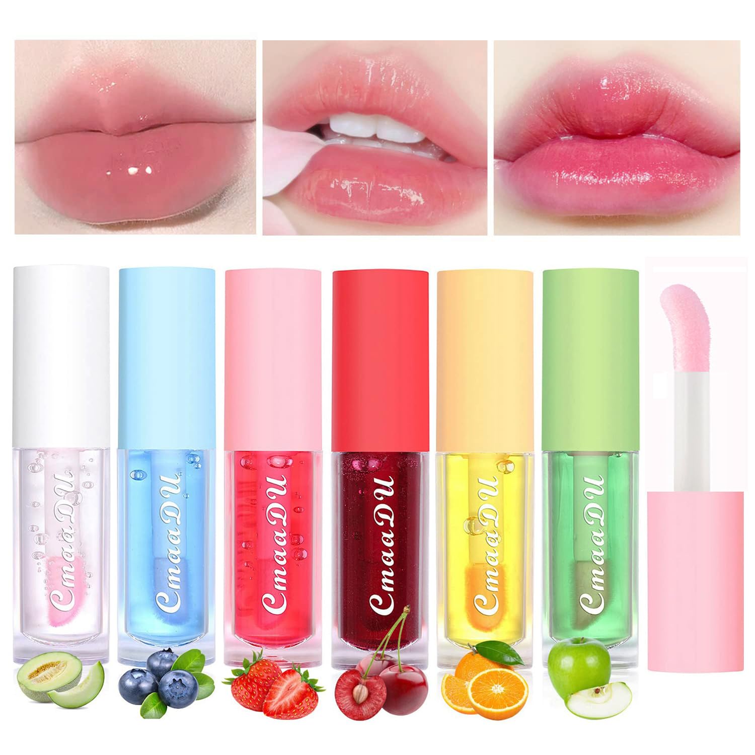 Yasovigi Lip Stain Lip Oil Plumping Lip Tint Moisturizing Lip Gloss, Transparent Lip Balm Care Stick Nourishing Repairing Non-sticky, Moisture&Lighten Lip Lines