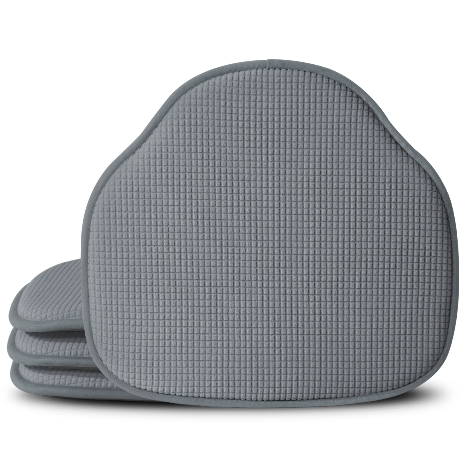 Photo 1 of ** TWO ONLY ** Shinnwa Windsor Chair Cushions 4 Pack, Non Slip Kitchen Seat Cushion, Farmhouse Chair Pads for Dining Room, Set of 4, 17 x 15.5 inches, Grey