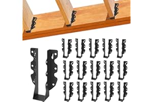 CDFYJHFDQ 16 Pcs 2"x 8" Joist Hanger,Q235B Steel Face Mount Joist Hangers,Black Powder Coated Hurricane Ties for Rafter, Rafter Brackets for Floor, Deck and Ceiling Joists