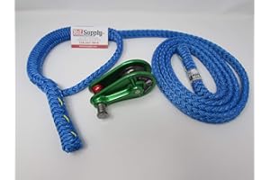 R&L SUPPLY 1/2" ISC RP048 Block & 2-6FT LOOPIE Sling Rigging Combo KIT - Arborist