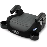 Graco TurboBooster 2.0 Backless Booster Car Seat, Denton | Ages 4-10, 40-100lb, Up to 57in, Height-Adjustable Armrests, ProtectPlus Engineered, Space-Saving Hideaway Cup Holders