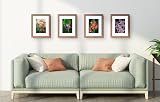 Scholar Tree Brown 10x8 Photo Frames Set of 4 Wooden MDF with Passepartout view 2