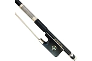 WinsterBow Carbon Fiber 4/4 Cello Bow Unbleached White Horse Hair Art No.VC108 (White Hair)